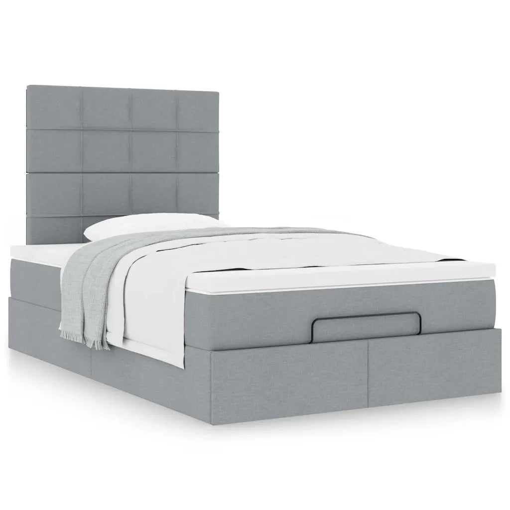 Struttura Letto Pouf con Materasso 120x190 cm in Tessuto 3313140