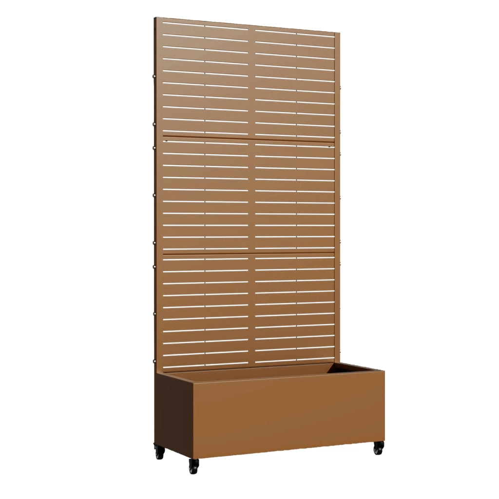 Fioriera con Spalliera Nodepp in Acciaio 190 x 82 x 38 cm - Marrone casa.pro