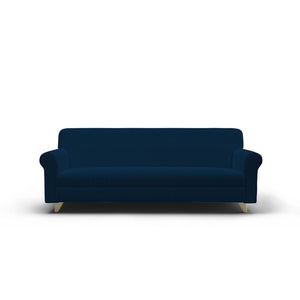 Copridivano Elasticizzato 2 Posti in Poliestere Iris Blu Scuro