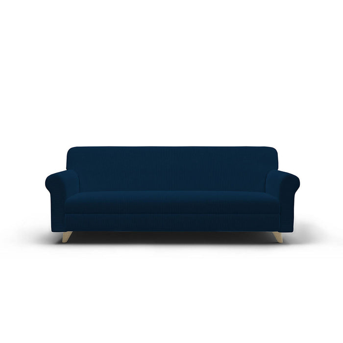 Copridivano Elasticizzato 2 Posti in Poliestere Iris Blu Scuro