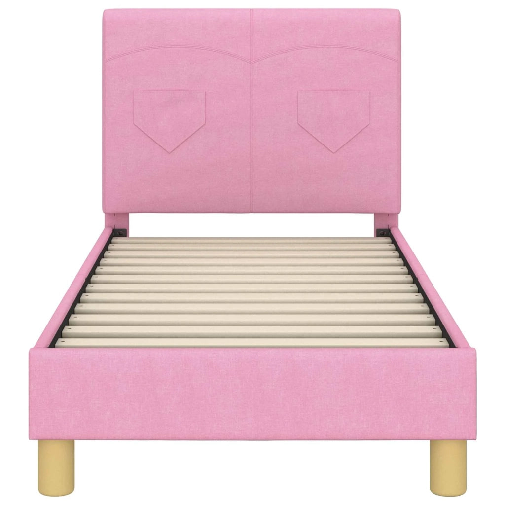 Struttura letto per bambini con testata Rosa 70 x 140 cm