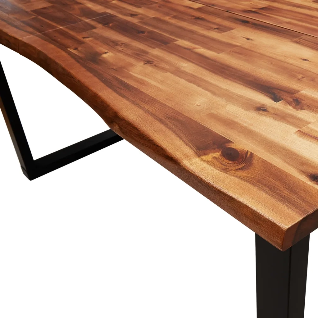 Set da Pranzo 3 pz con Bordi Vivi in Legno Massello di Acacia 3157526