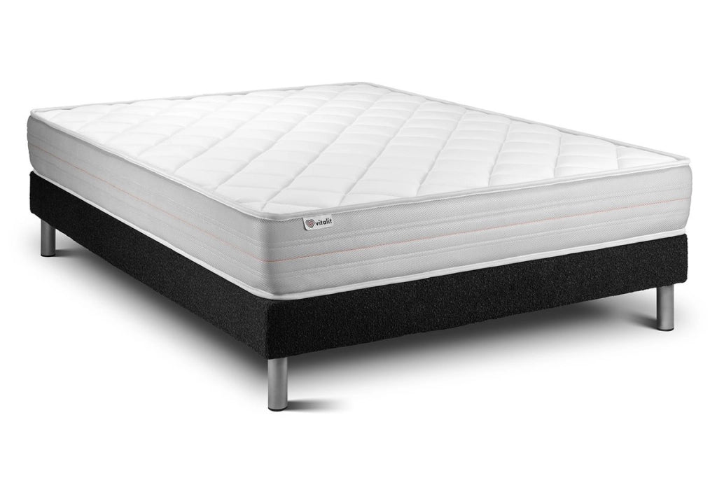 Letto con materasso VITALMEMO 135 x 200 cm Rete Kit Nero