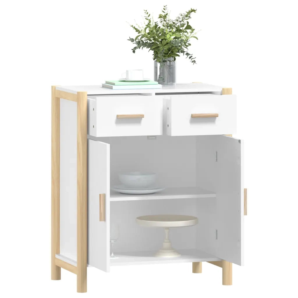 Credenza Bianca 62x38x75 cm in Legno Multistrato 345675