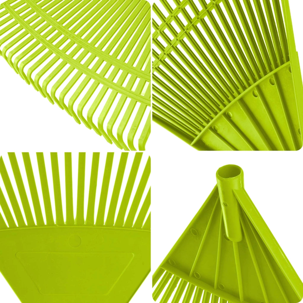 Rastrello per foglie KADAX in plastica, senza manico, largo 60 cm, 22 denti.
