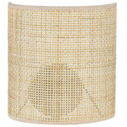 Lampada da parete in rattan naturale con paralume in stile boho soggiorno camera da letto