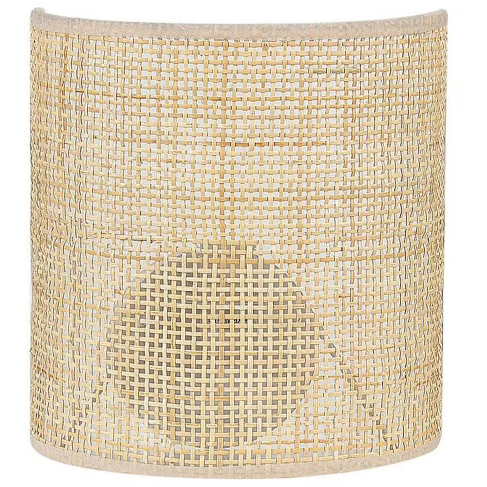 Lampada da parete in rattan naturale con paralume in stile boho soggiorno camera da letto