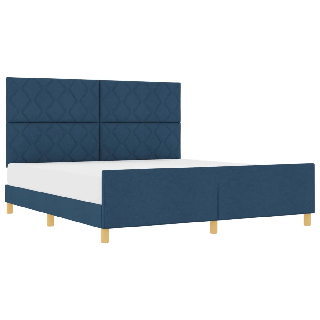 Struttura del letto con testiera Blu 180 x 200 cm Tessuto 3344829