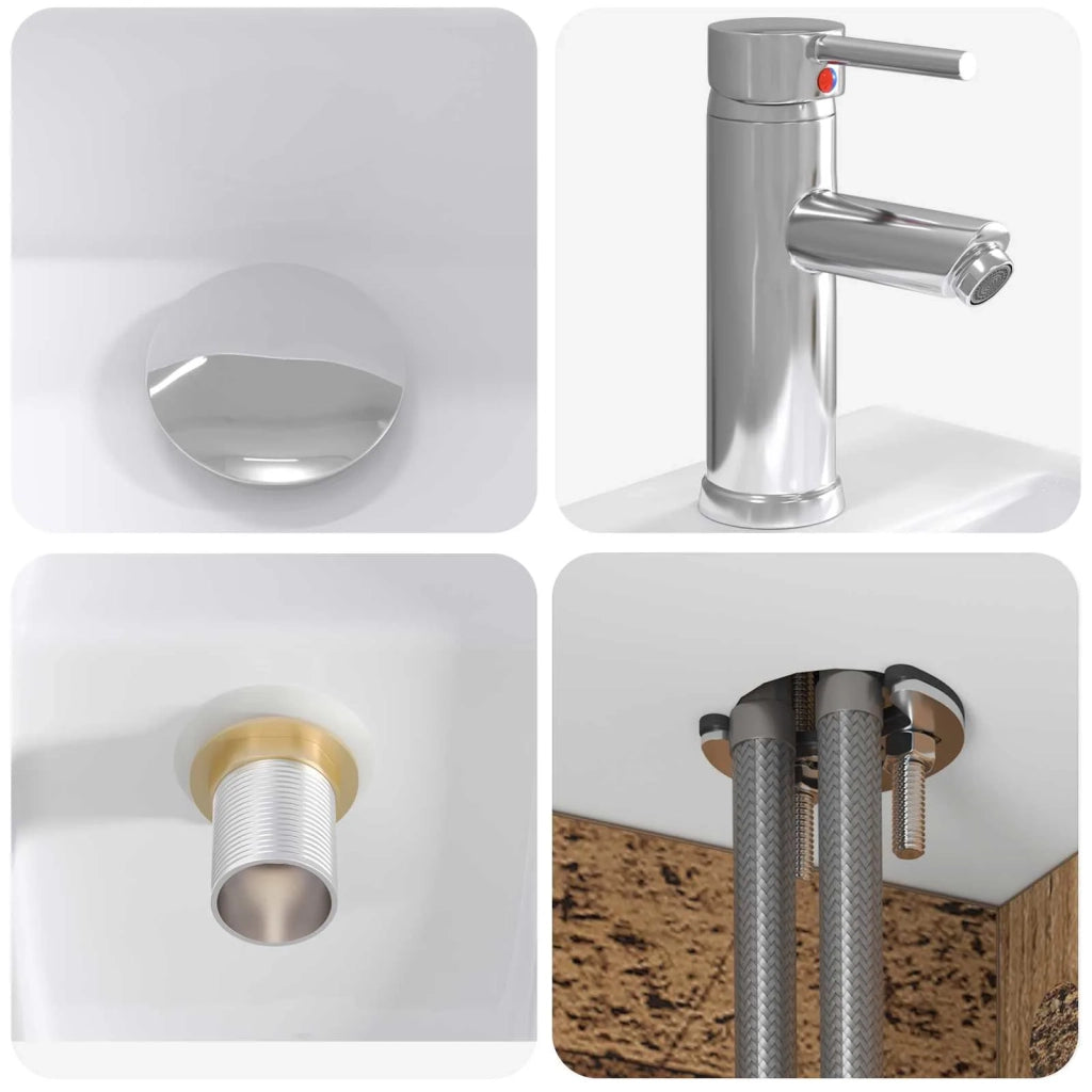 Set di mobili per il bagno 2 pz Legno antico 3404072