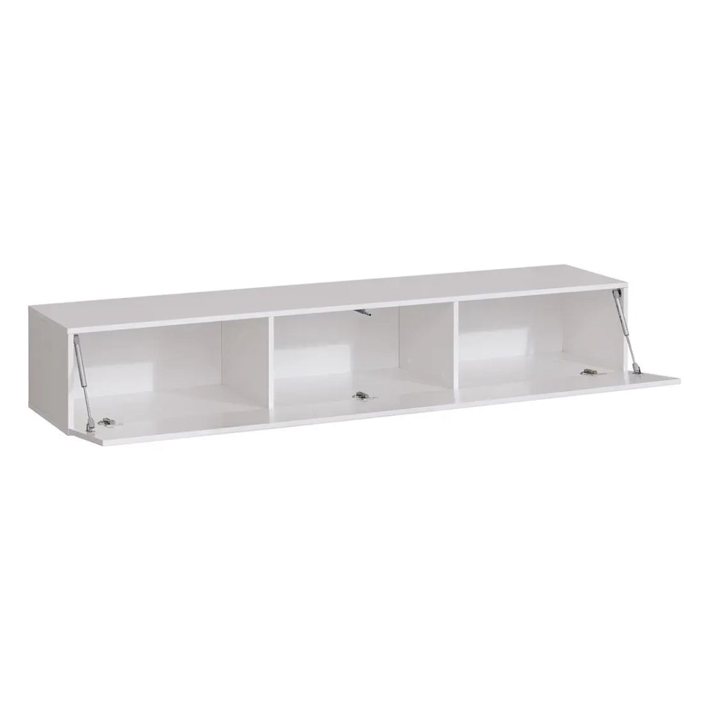 Mobile TV sospeso 180 cm – Bianco – Collezione SWITCH – Finiture lucide – Design moderno