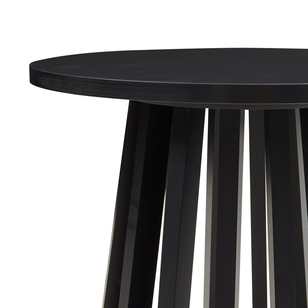 Tavolino Rotondo Laterale Buzzard Ø40 x 48 cm - Nero [en.casa]