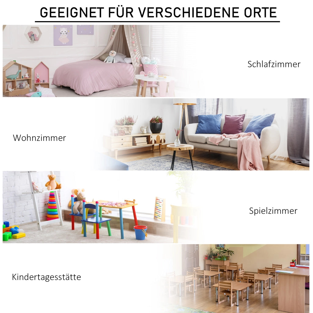 Cassettiera per bambini con 3 cassetti ¨C zephmum ¨C grigio 60x40x cm