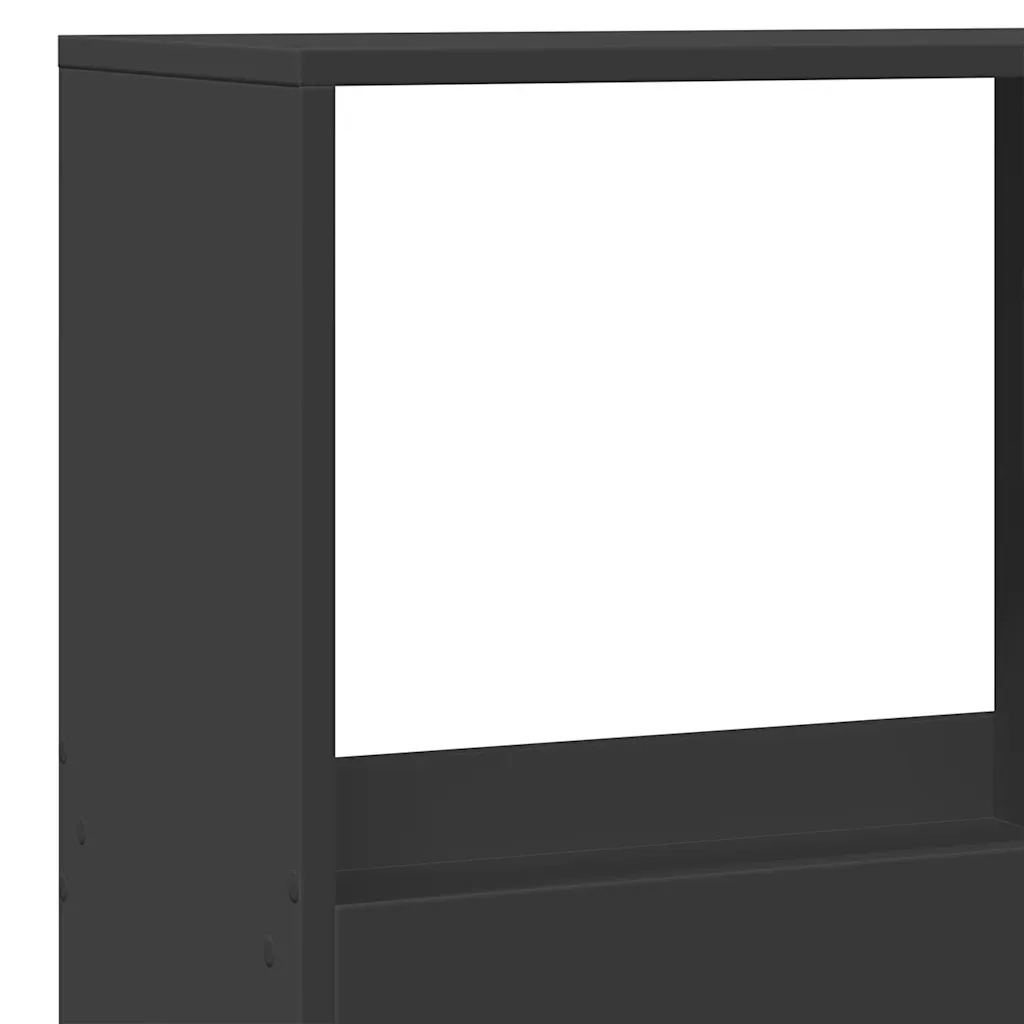 Libreria-Scaffale per Libri-Mobile di Stoccaggio Nera 100x33x175 cm in Legno Multistrato