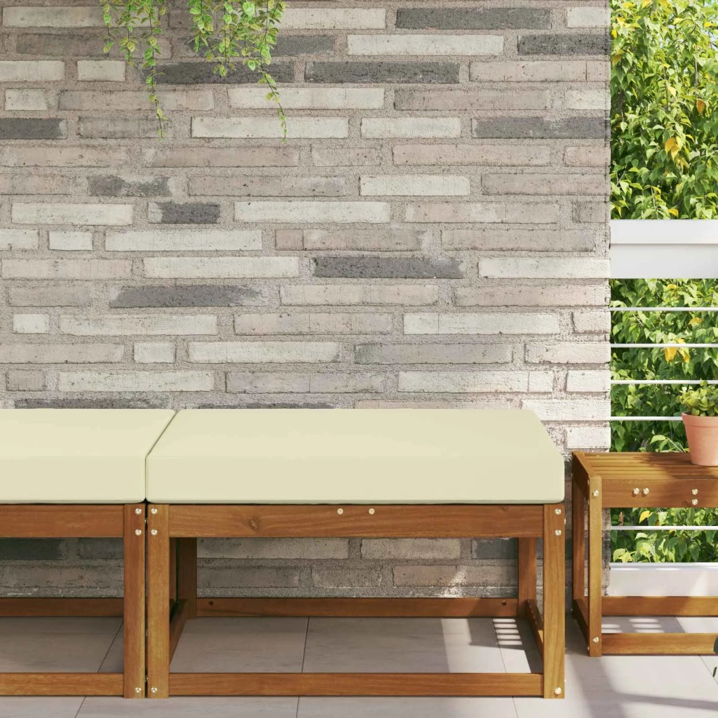 Cuscino per divano da esterno Crema 80 x 80 x 8 cm Poliestere 900814