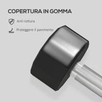 Set 2 Manubri a 12 Lati da 12 kg in Metallo e Gomma con Impugnatura Antiscivolo, 26x14x14 cm, Nero