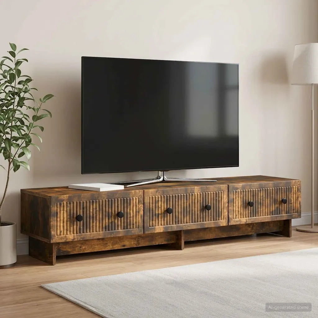 Mobile TV Rovere Fumo 147 x 34,5 x 30 cm Legno ingegnerizzato 894020