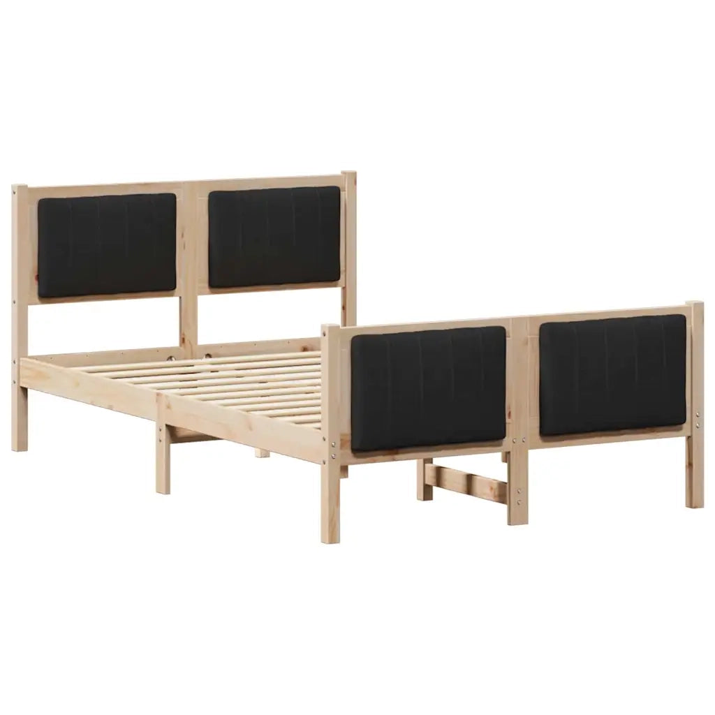 Struttura del Letto con testiera Marrone e nero 120 x 190 cm 878486