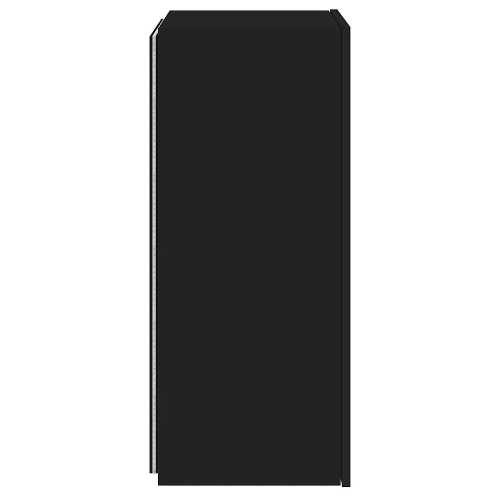 Mobile TV a Parete con Luci LED Nero 40,5x35x80 cm 837261