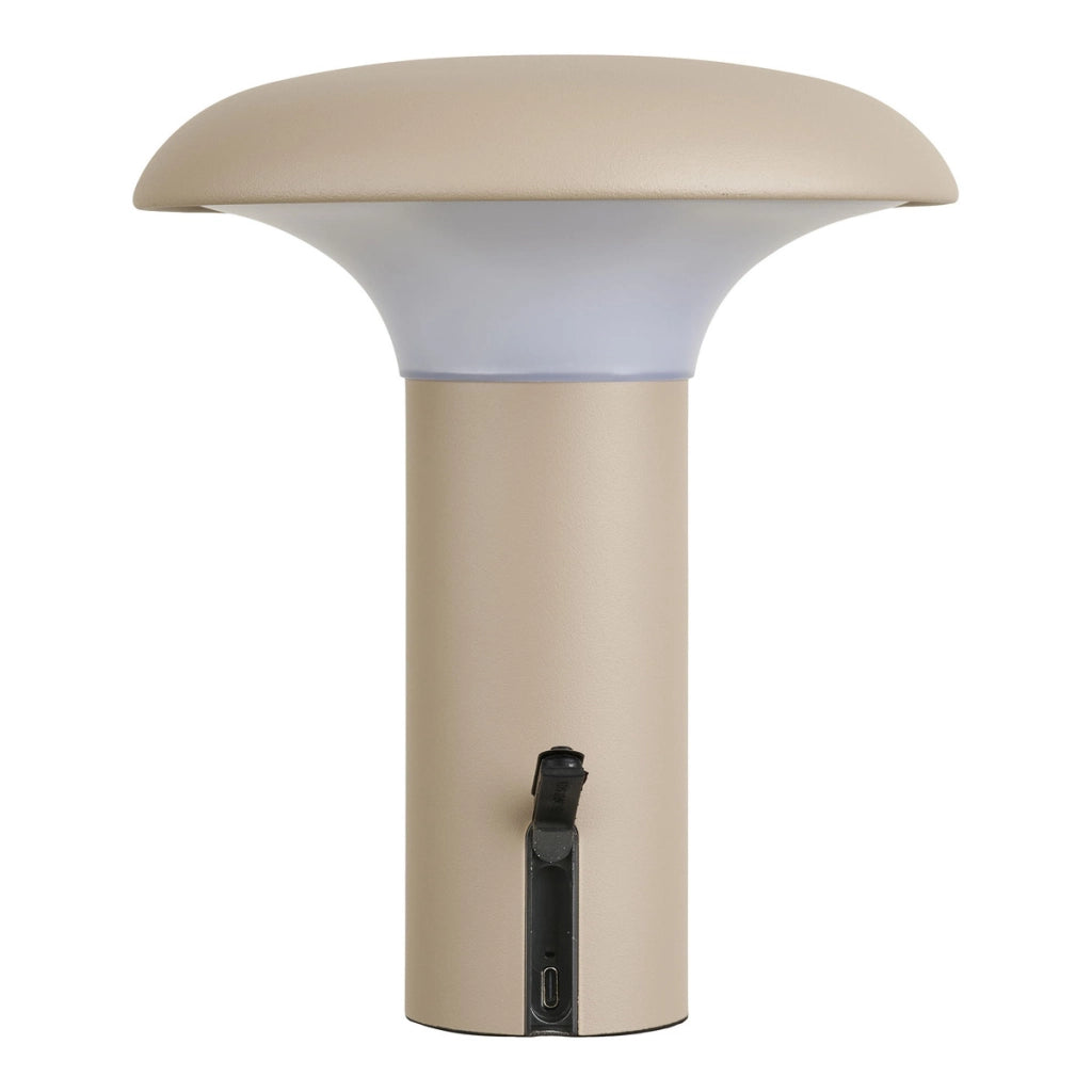 Lampada da Tavolo Ramsey, Beige, Metallo, 18x18x21,5 cm