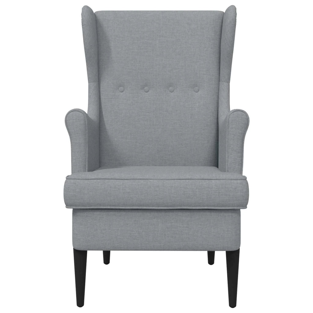 Poltrona-Divano Sedia-Poltroncina Grigio Chiaro Tessuto 252815