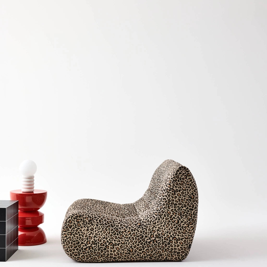 Poltrona in tessuto leopardato, 1 posto, leopardo