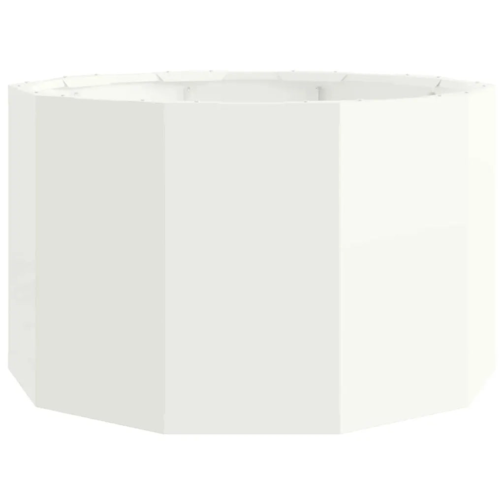 Fioriera-Vaso-Contenitore per Piante Bianco 60 x 60 x 35 cm Acciaio