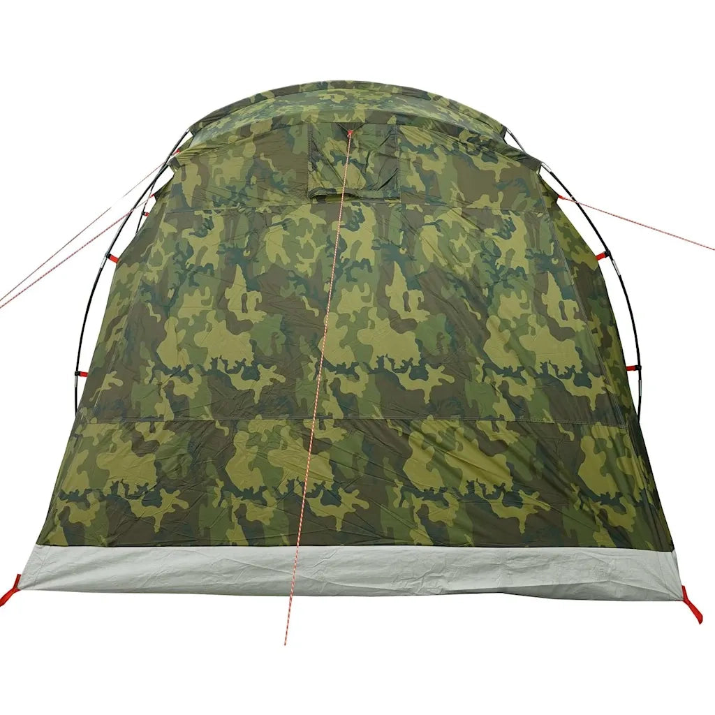 Tenda Familiare a Tunnel per 6 Persone Mimetica Impermeabile
