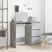 Scrivania Grigio Cemento 90x45x76 cm in Legno Multistrato