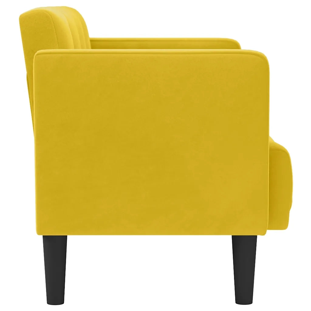 Divano Divanetto Giallo 111 cm in Velluto 4100575