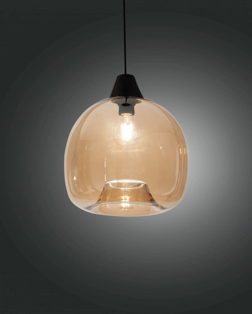 EDISON 3490-59-125 VETRO AMBRA PICCOLO COMPLETO DI CAVO X KIT LUCI