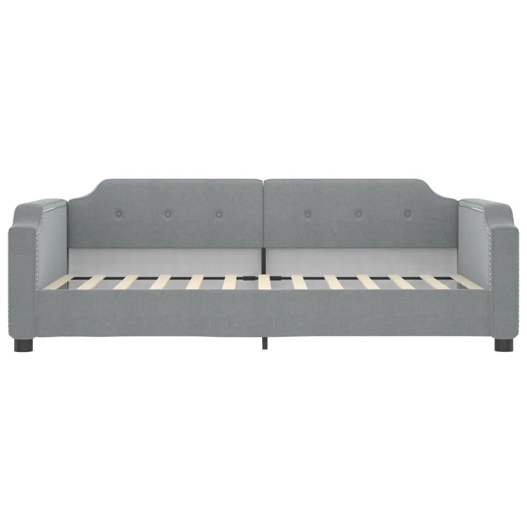 Divano Letto con Materasso Grigio Chiaro 90x200 cm in Tessuto 3197616