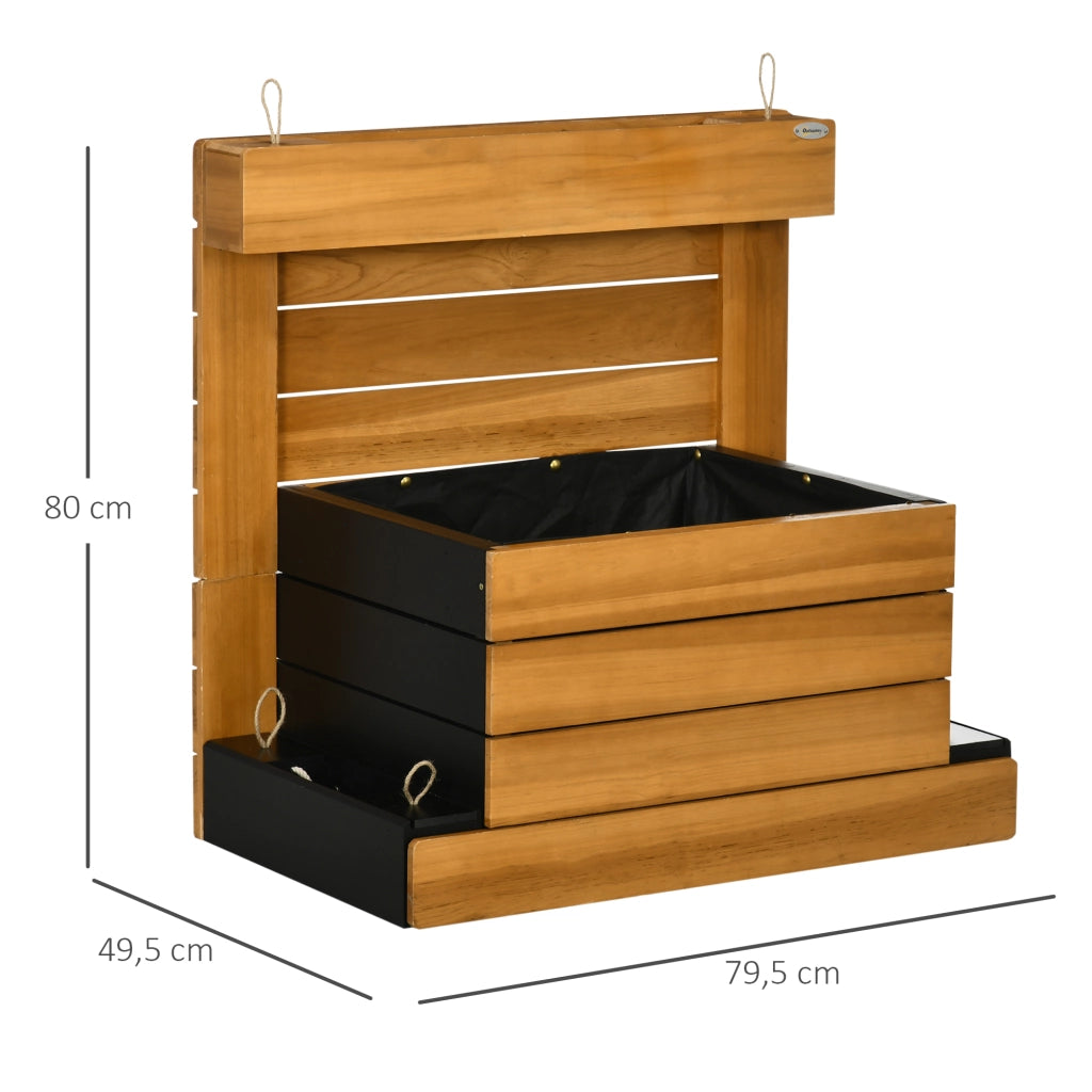 Hochbeet da giardino con vasche ¨C zephmum ¨C 79.5x49.5x80 cm