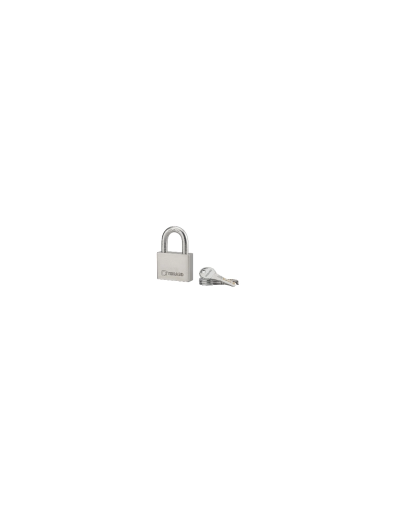 Lucchetto a chiave Rinox, 60 mm, acciaio inossidabile, esterno, arco in acciaio INOX, 4 chiavi - THIRARD