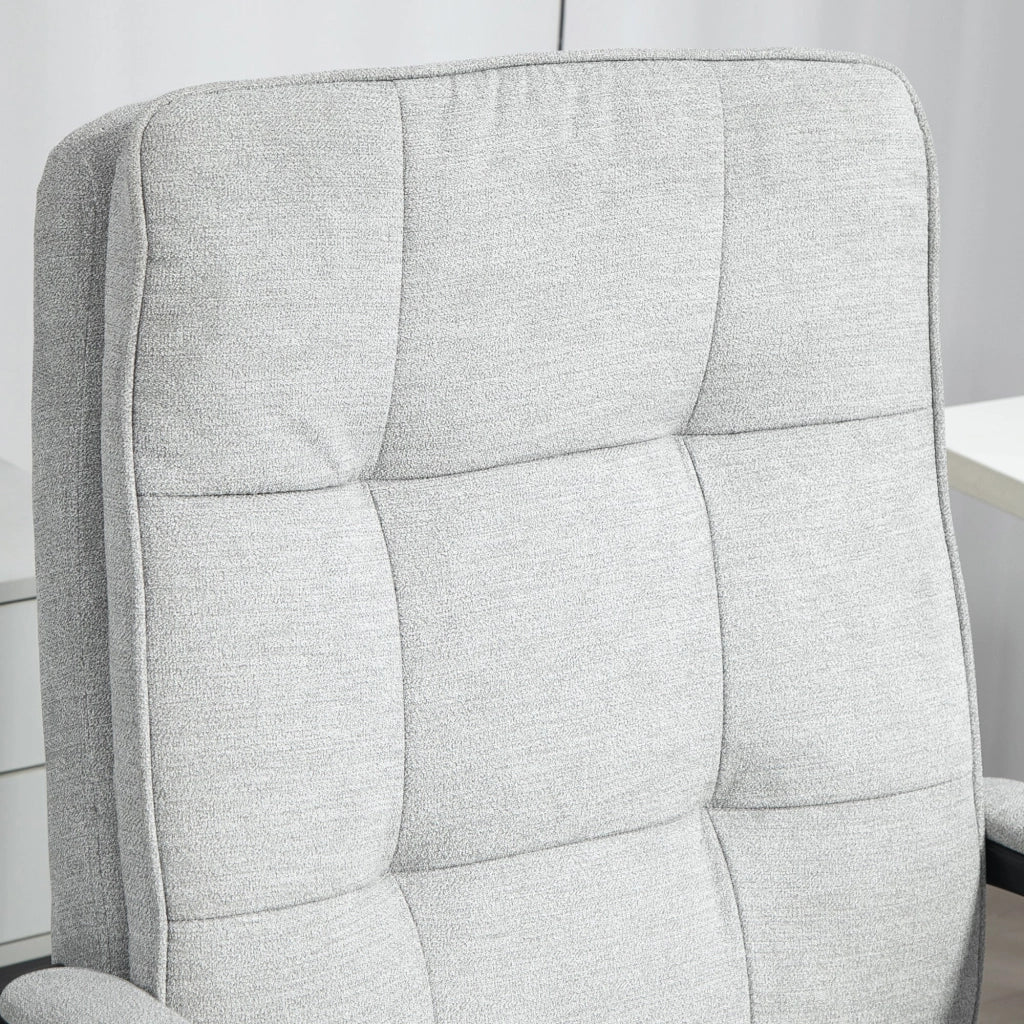 Sedia da Ufficio Ergonomica 63x70x102-112 cm Altezza Regolabile e Dondolo Grigio
