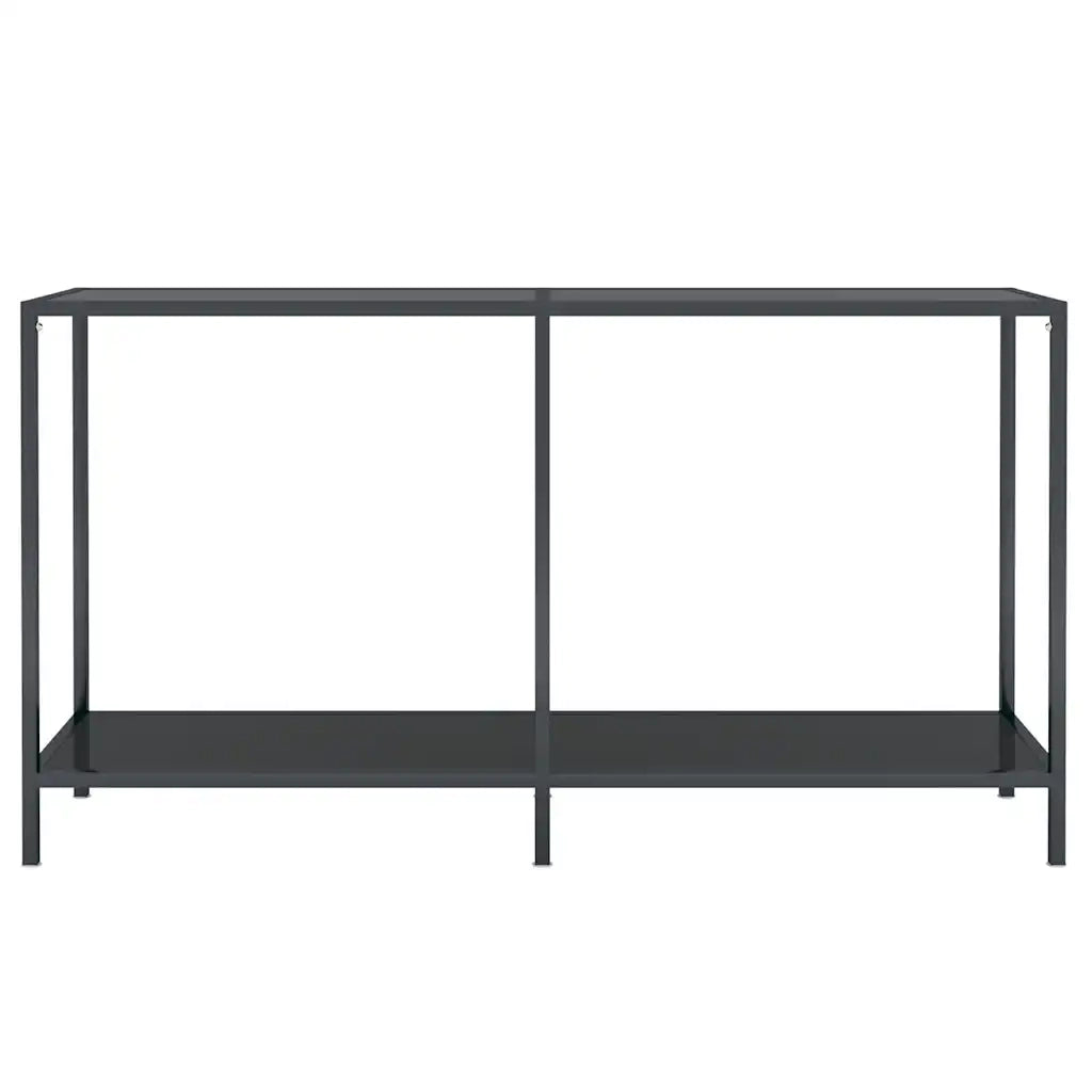 Tavolo Consolle | Tavolo d'Ingresso Nero 140x35x75,5 cm in Vetro Temperato