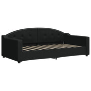 Letto singolo | Letto per adulti | Letto da Giorno Nero 90x190 cm in Tessuto