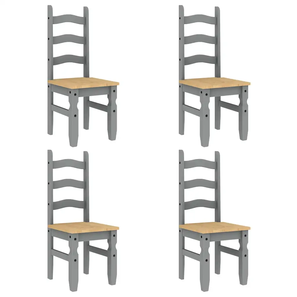 Set da Pranzo 5 pz PANAMA Grigio in Legno Massello di Pino 3345210