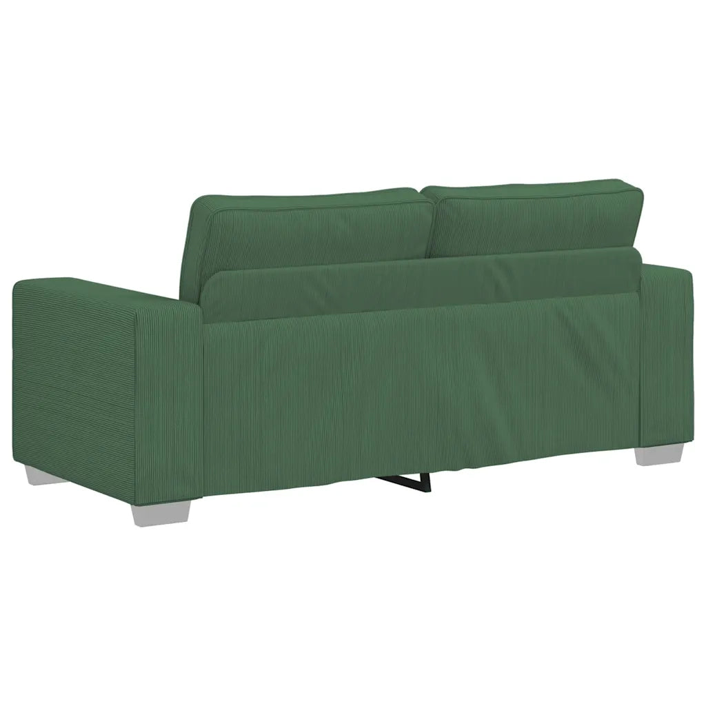 Divano Divanetto Verde Scuro 140cm Tessuto di Velluto a Coste