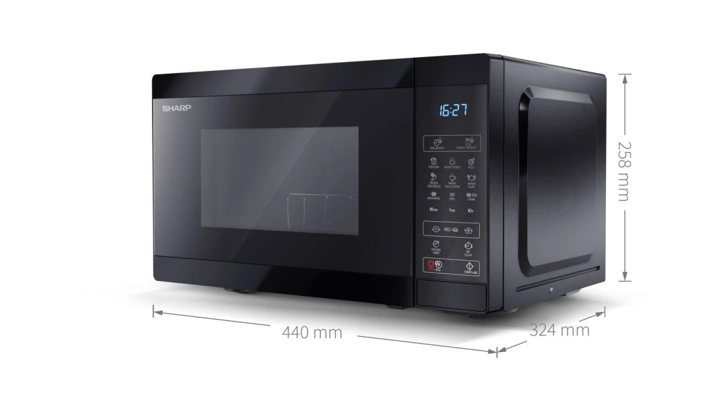 Sharp YC-MG02E-B forno a microonde Superficie piana Microonde con grill 20 L 800 W Nero