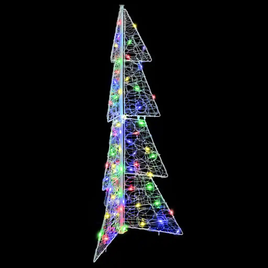 Albero di Natale con 100 LED Multicolore 120 cm Acrilico