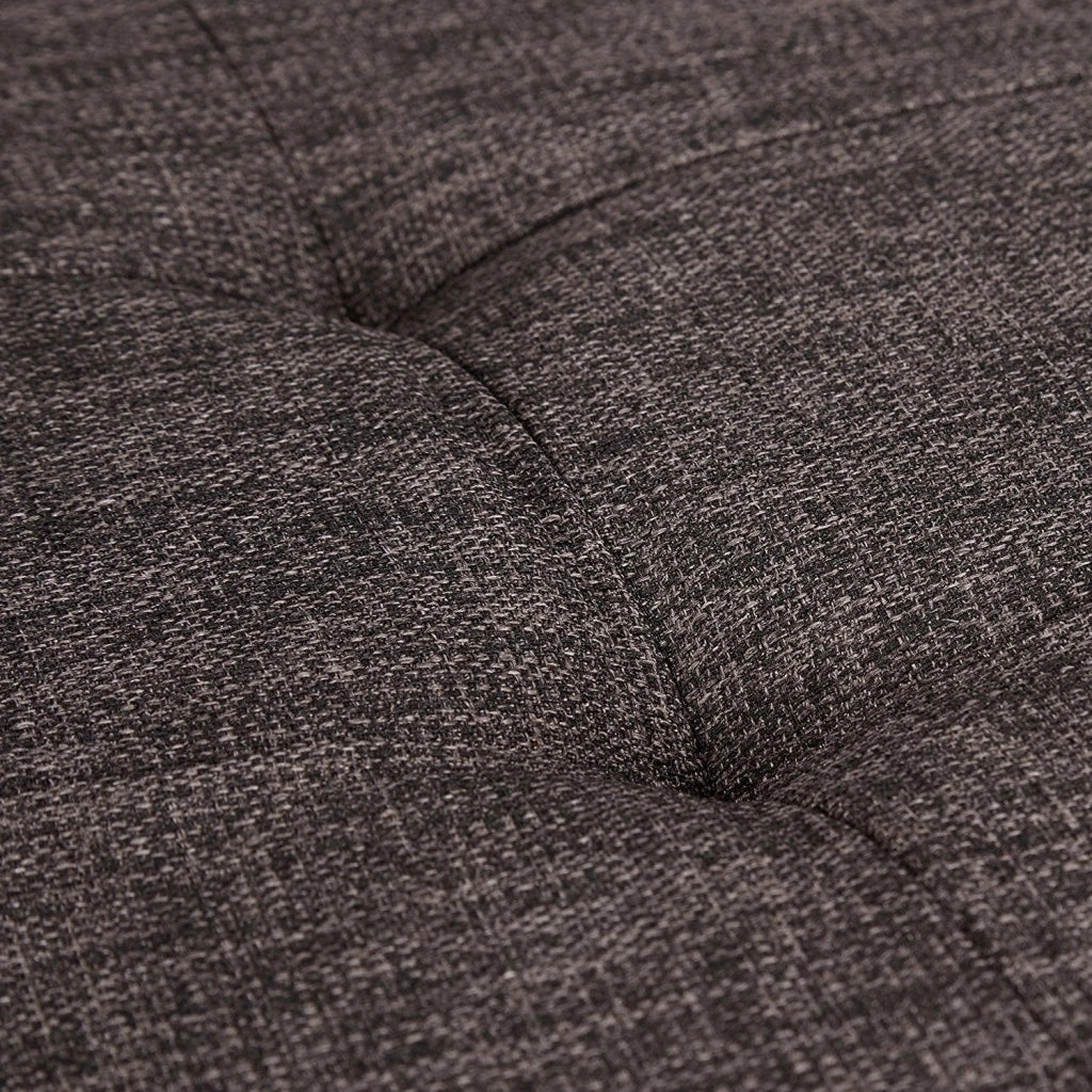 Panca portaoggetti in lino con coperchio marrone 114 cm 3013009