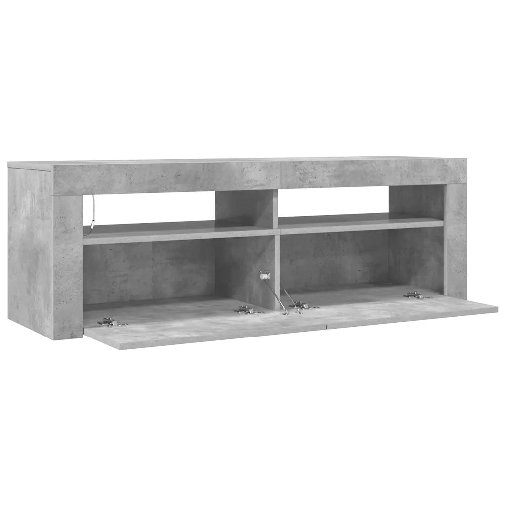 Mobile Porta TV con Luci LED Grigio Cemento 120x35x40 cm cod mxl 34045