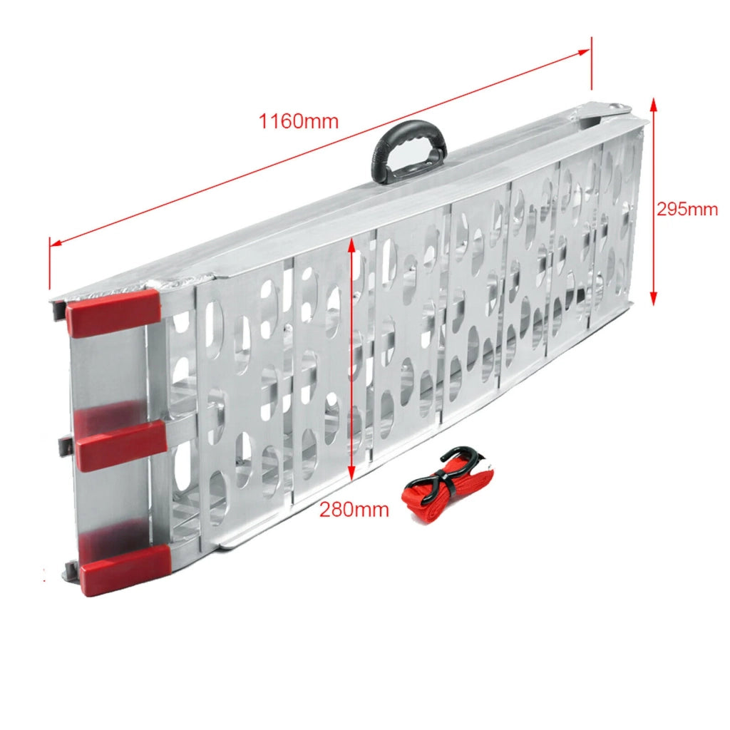 Rampa di carico pieghevole 226 cm 340 kg rampa di accesso in alluminio per moto ATV quad 16_0002134