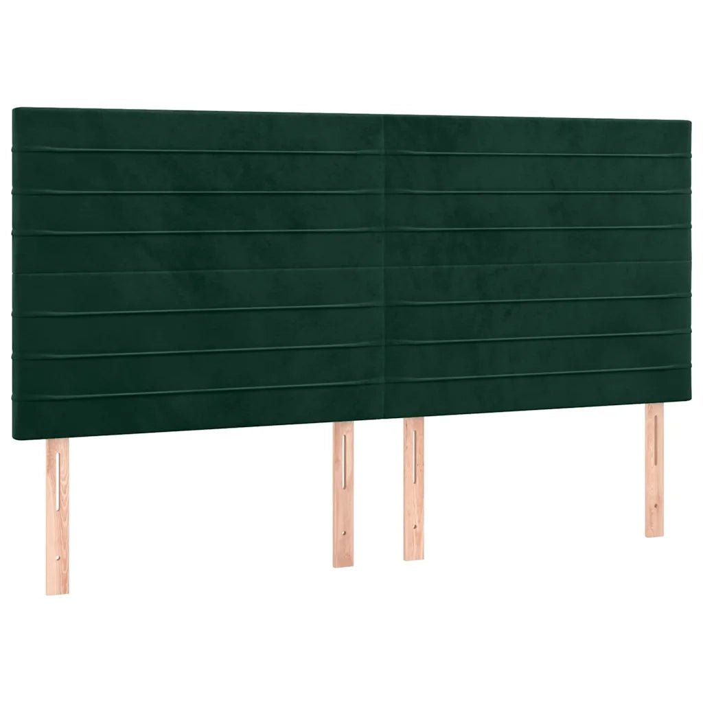 Testiera Verde Scuro 160x5x118/128 cm Velluto 3116529
