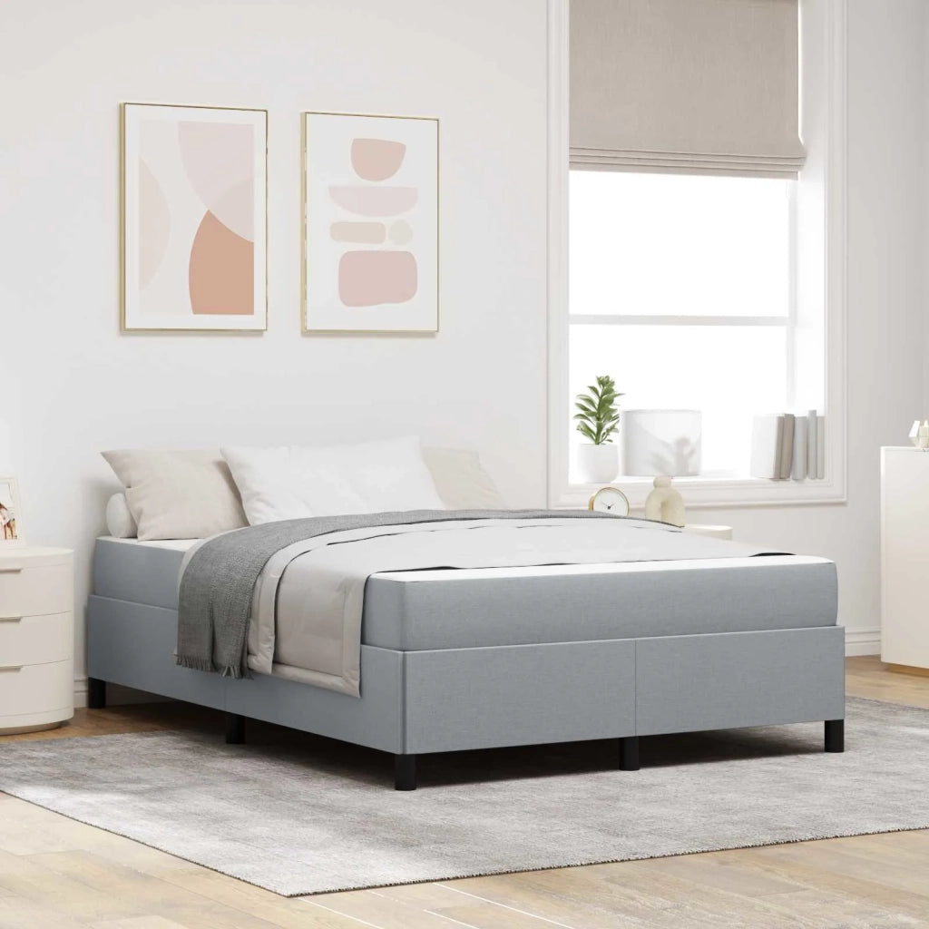 Letto a molle Grigio chiaro 140 x 200 cm Tessuto 3398864