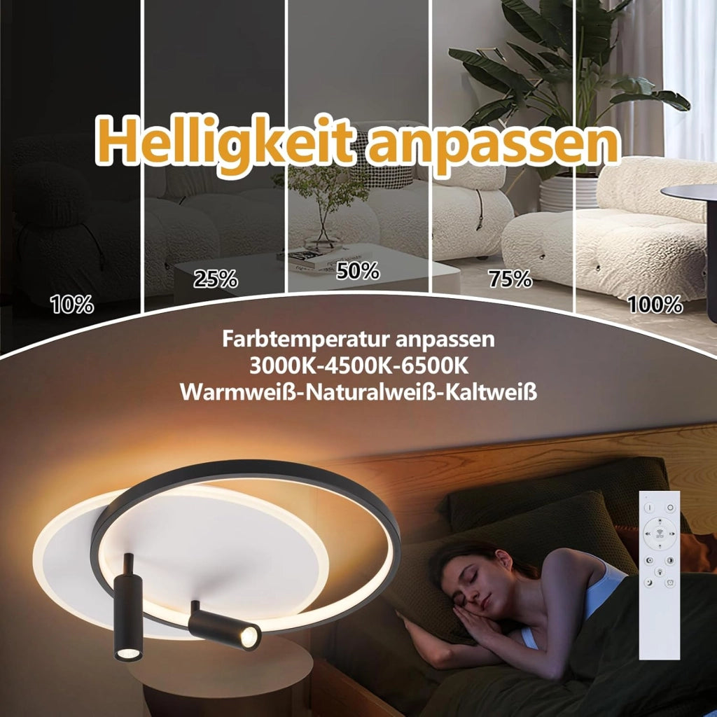 ZMH Faretto da soffitto LED 2 luci acrilico moderni dimmerabili per soggiorno
