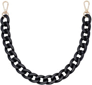Cinturino per borsa 45 cm - Cinturino in acrilico - Cinturino nero - Cinturino con chiusura a giro - Cinturino per borsa - Design elegante - Cinturino per borsa