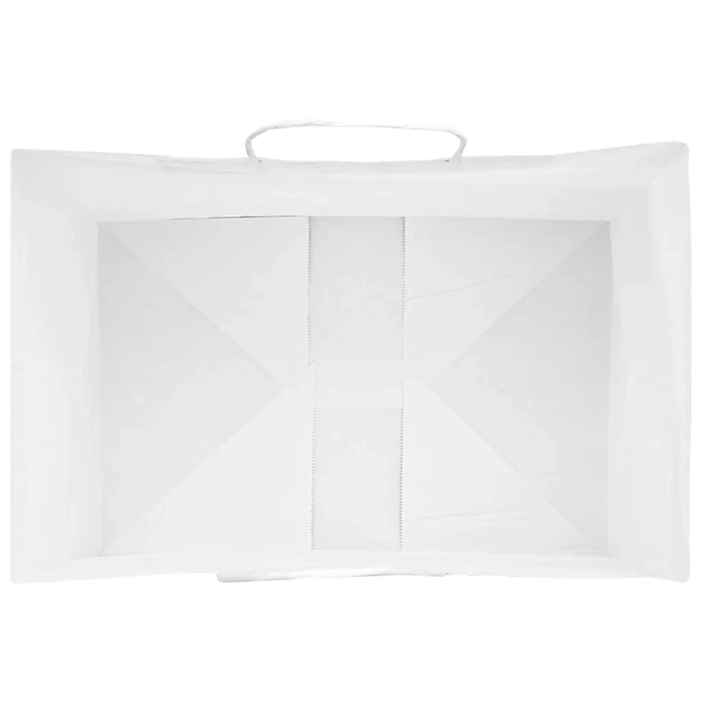 Sacchetti di Carta 250 pz con Manici Bianchi 32x22x24 cm