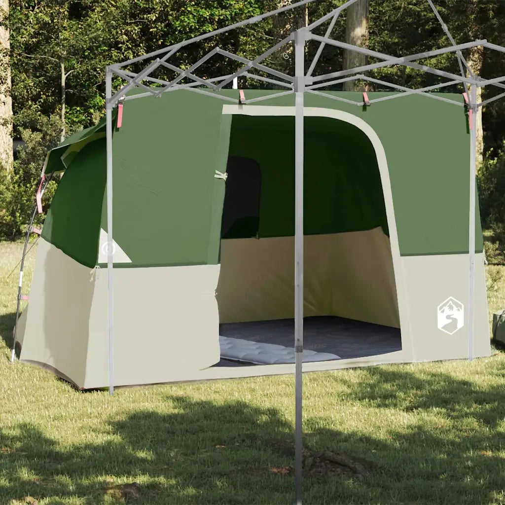 vidaXL Tenda con tetto Altro Verde e Nero 280 x 220 x 176 cm