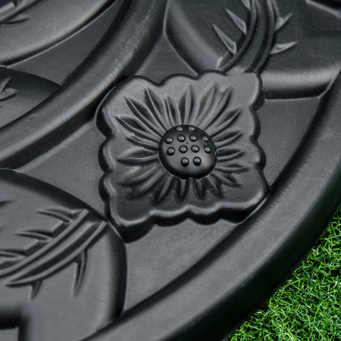 Base per Ombrellone da Giardino Mezzaluna 10kg in Cemento Ø50x32 cm